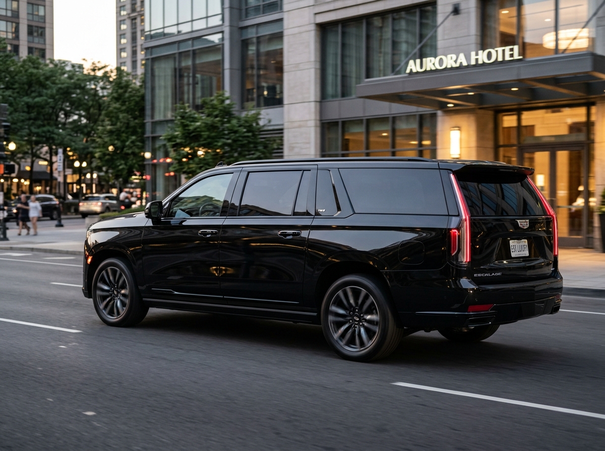 Luxury Cadillac Escalade ESV SUV black car service NYC